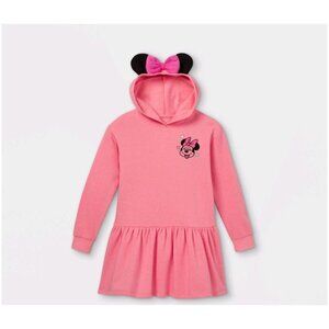 Minnie Girl's Hooded Sweater Dress Size Large‎